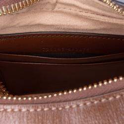 Gucci Brown Mini GG Supreme Half Moon Bag