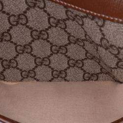Gucci Brown Mini GG Supreme Half Moon Bag