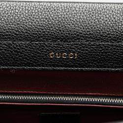 Gucci Black Small Grained Calfskin Zumi Top Handle Bag