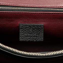 Gucci Black Small Grained Calfskin Zumi Top Handle Bag