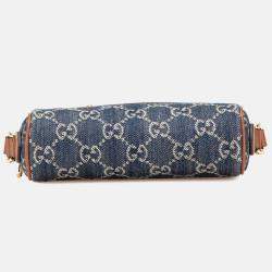 Gucci Blue Mini GG Denim Ophidia Crossbody