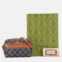 Gucci Blue Mini GG Denim Ophidia Crossbody