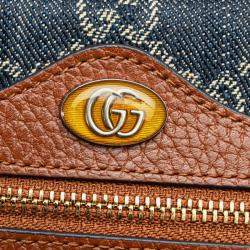 Gucci Blue Mini GG Denim Ophidia Crossbody