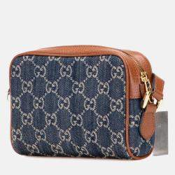 Gucci Blue Mini GG Denim Ophidia Crossbody
