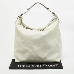 Gucci White Guccissima Leather Large Icon Bit Hobo 