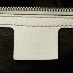 Gucci White Guccissima Leather Large Icon Bit Hobo 