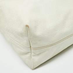 Gucci White Guccissima Leather Large Icon Bit Hobo 