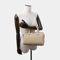 Gucci Ophidia Beige Gg Canvas Leather 2Way Tote