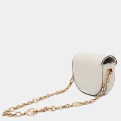 Gucci Horsebit 1955 White Leather Belt Bag 