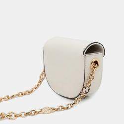 Gucci Horsebit 1955 White Leather Belt Bag 