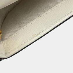 Gucci Horsebit 1955 White Leather Belt Bag 