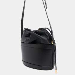 Pre Owned Gucci Horsebit 1955 Black Leather Bucket Bag