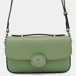 Gucci Petite GG Mini Green Leather Bag