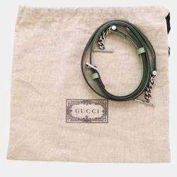 Gucci Petite GG Mini Green Leather Bag