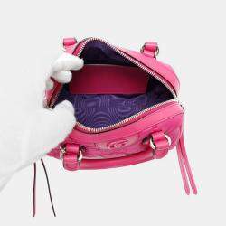 Gucci GG Matelassé Pink Nylon and Leather 2Way Handbag
