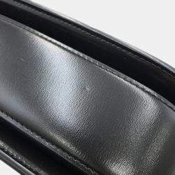 Gucci Bamboo 1947 Top Handle Bag Black Leather Size Small