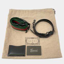 Gucci Bamboo 1947 Top Handle Bag Black Leather Size Small