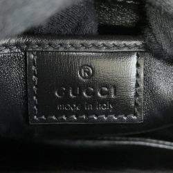 Gucci Bamboo 1947 Top Handle Bag Black Leather Size Small