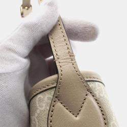 Gucci Ophidia Gg Supreme Small Shoulder Bag Coated Canvas Leather Beige