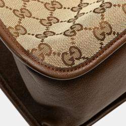 Gucci Beige/Brown Medium GG Canvas Horsebit 1955 Tote