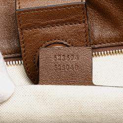 Gucci Beige/Brown Medium GG Canvas Horsebit 1955 Tote