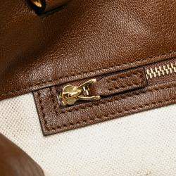 Gucci Beige/Brown Medium GG Canvas Horsebit 1955 Tote
