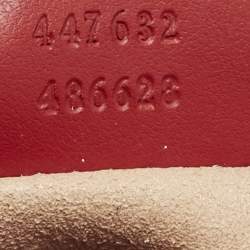 Gucci Red Matelassé Leather Small GG Marmont Camera Bag