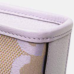 Gucci Beige/Purple Mini Jumbo GG Canvas Interlocking G Satchel