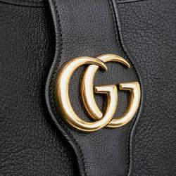 Gucci Black Medium Leather Aphrodite Satchel