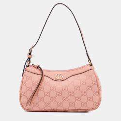 Gucci Pink Small GG Canvas Ophidia Shoulder Bag