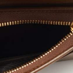 Gucci Brown/Beige GG Supreme Canvas and Leather Horsebit 1955 Card Case