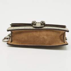 Gucci Beige/Brown GG Supreme Canvas and Suede Mini Dionysus Shoulder Bag