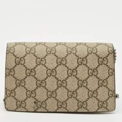 Gucci Beige/Brown GG Supreme Canvas and Suede Mini Dionysus Shoulder Bag