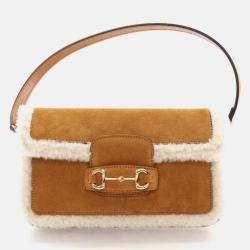 Gucci Mini Suede Horsebit Shoulder Bag