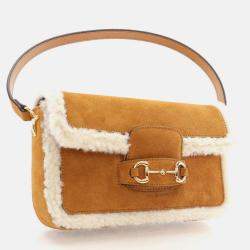 Gucci Mini Suede Horsebit Shoulder Bag