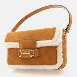 Gucci Mini Suede Horsebit Shoulder Bag