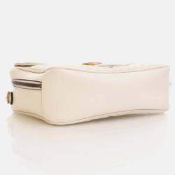 Gucci Small Calfskin GG Marmont Top Handle