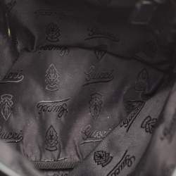 Pre Owned Gucci Black Guccissima Leather Flap Messenger Bag