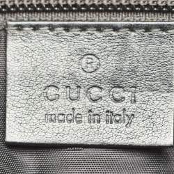 Pre Owned Gucci Black Guccissima Leather Flap Messenger Bag