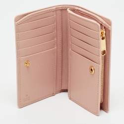 Gucci Light Pink Leather Card Case with Gucci Script