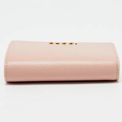 Gucci Light Pink Leather Card Case with Gucci Script