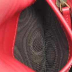 Gucci Red Matelasse Leather GG Marmont Card Case