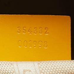 Pre Owned Gucci Yellow Diamante Leather Medium Bright Satchel