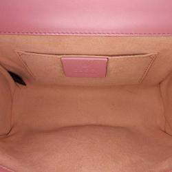 Gucci Pink Small Guccissima Padlock Crossbody
