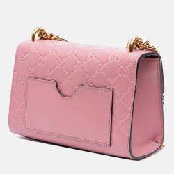 Gucci Pink Small Guccissima Padlock Crossbody
