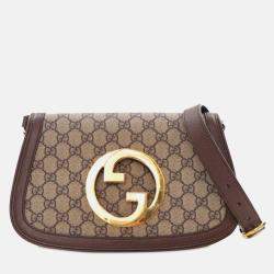 Gucci Beige Small GG Supreme Blondie Chain Satchel