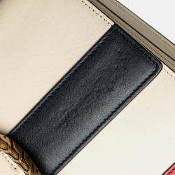 Gucci White Medium Leather Bamboo Dionysus Web Satchel