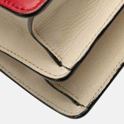 Gucci White Medium Leather Bamboo Dionysus Web Satchel