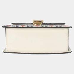 Gucci Ivory Calfskin Valentine's Day Mini Sylvie Top Handle