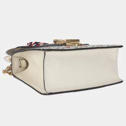 Gucci Ivory Calfskin Valentine's Day Mini Sylvie Top Handle